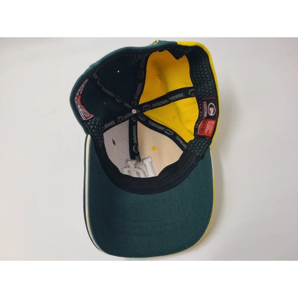 Vintage Oregon Ducks Hat Cap Flex‎ Fitted OSFM NCAA Green Yellow University of